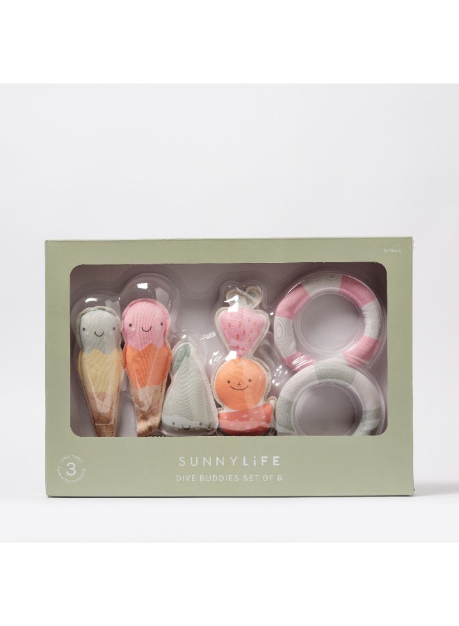 SUNNY LIFE مجموعة ألعاب الغوص للأطفال – ألعاب الغوص على شكل آيس كريم ودونات – 6 حلقات غوص ملونة للسباحة، استرجاع تحت الماء، ألعاب المسبح ومتعة الصيف – ألعاب آمنة وناعمة للاستحمام والشاطئ - Image 1