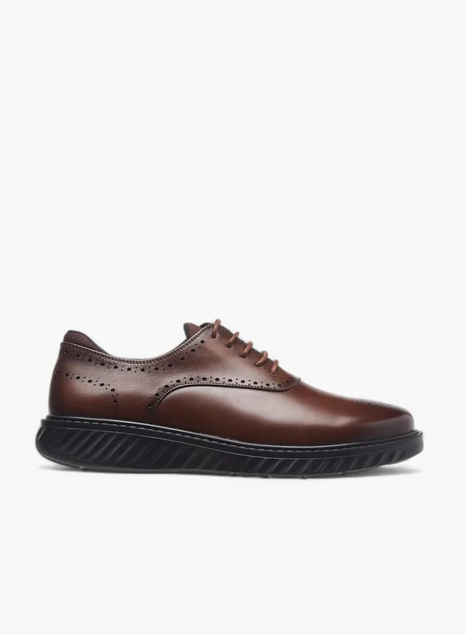 Le Confort Men Perforation Detail Lace-Up Oxford Shoes