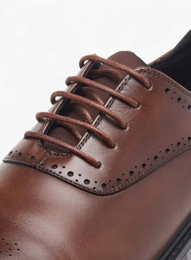 Le Confort Men Perforation Detail Lace-Up Oxford Shoes