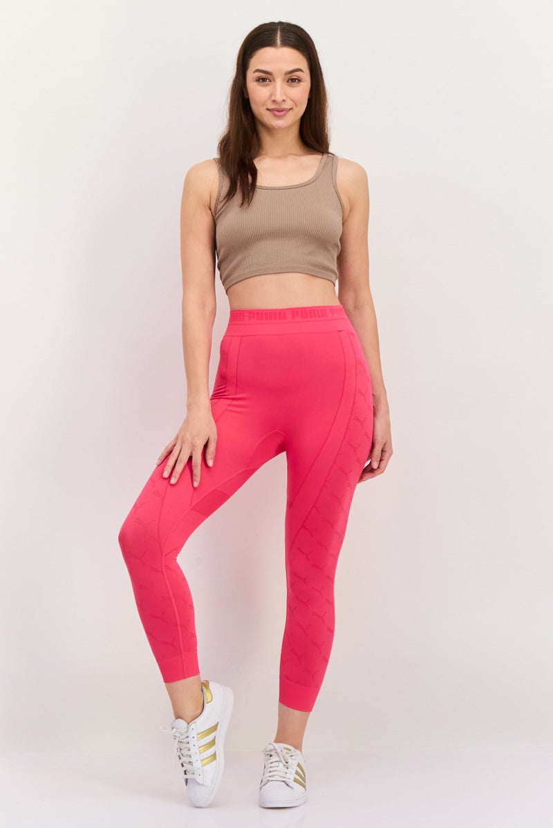 PUMA سراويل رياضية نسائية للياقة البدنية، وردي - Image 2