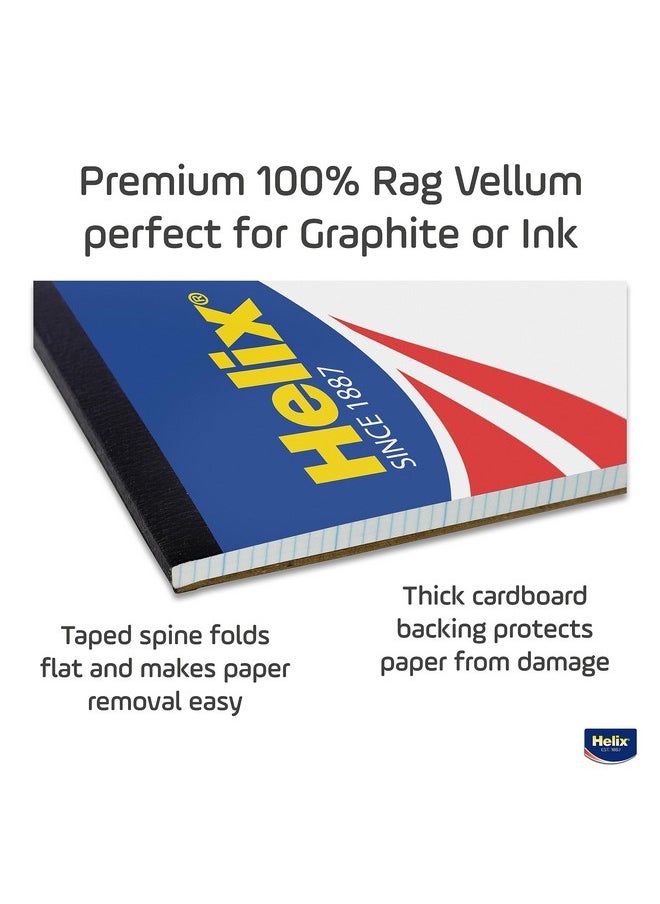 Maped - Helix 100% Rag Vellum Paper Pad 1 Inch Equals 10X10 Grid 8.5 Inch X 11 Inch 50 Sheet Pad Acid Free Drafting Art Sketching And Tracing - Image 1
