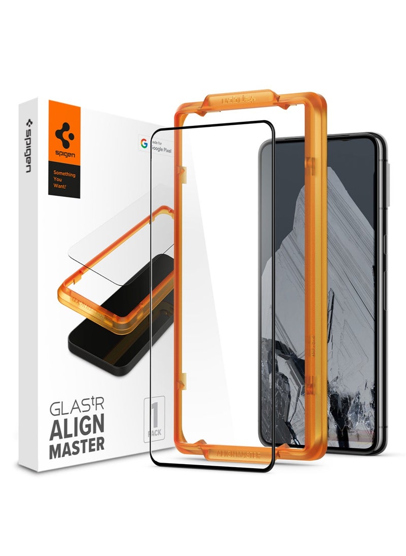 Spigen - Glastr Align Master Google Pixel 8 PRO Screen Protector Premium Tempered Glass [Case Friendly Edge to Edge] - 1 Pack - Image 1