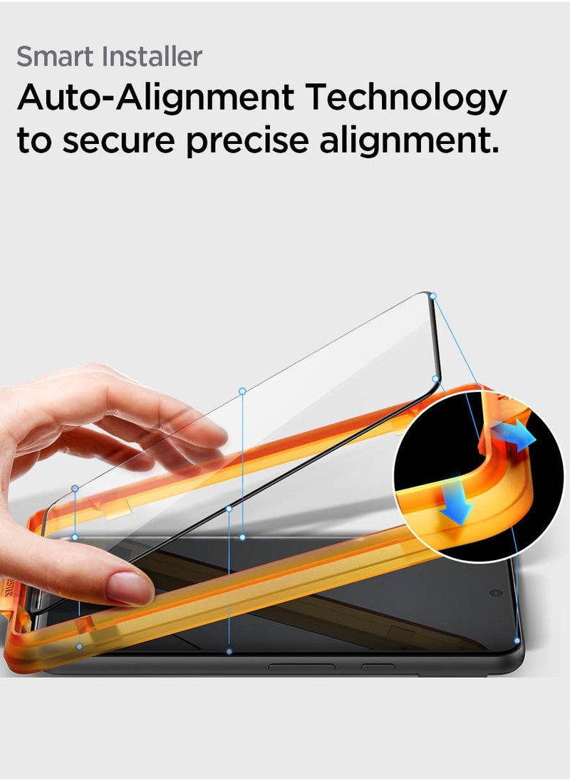 Spigen - Glastr Align Master Google Pixel 8 PRO Screen Protector Premium Tempered Glass [Case Friendly Edge to Edge] - 1 Pack - Image 1