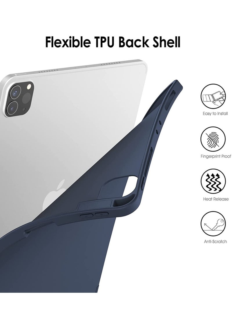 YoYoTech Case for iPad Pro 11 Inch 3rd Generation 2021 Model with Pencil Holder Slim Tablet Cover with Soft Back Auto Wake Sleep Function  - Image 2