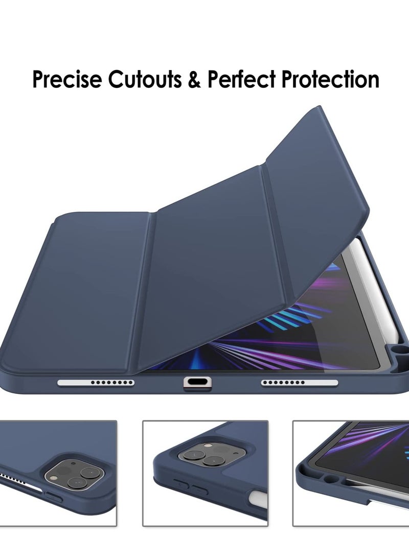 YoYoTech Case for iPad Pro 11 Inch 3rd Generation 2021 Model with Pencil Holder Slim Tablet Cover with Soft Back Auto Wake Sleep Function  - Image 3