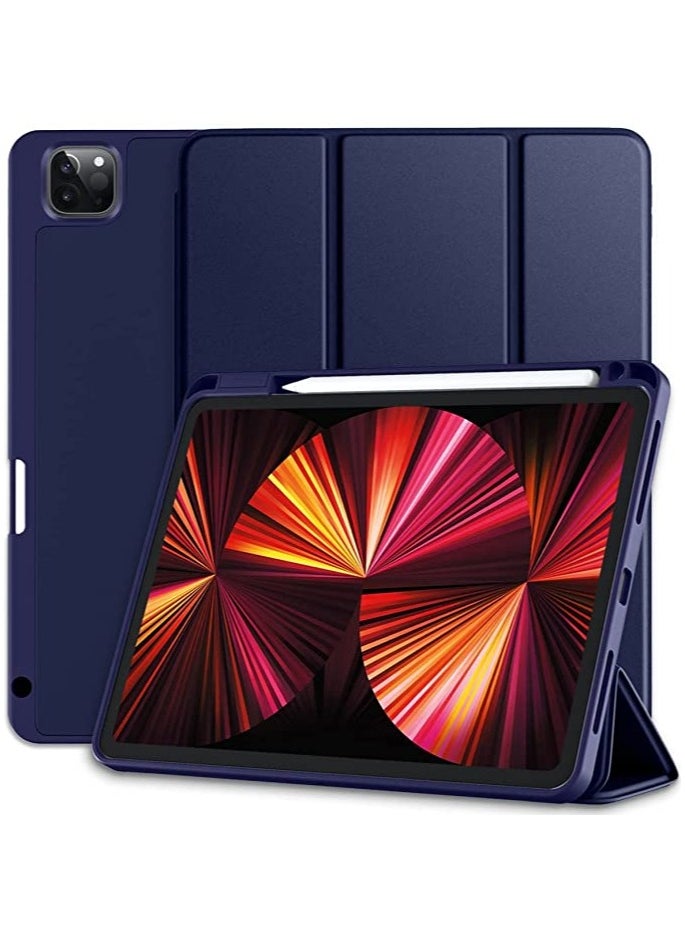 YoYoTech Case for iPad Pro 11 Inch 3rd Generation 2021 Model with Pencil Holder Slim Tablet Cover with Soft Back Auto Wake Sleep Function  - Image 1