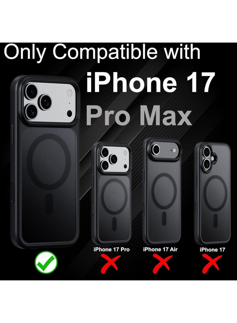 iPhone 17 Pro Max Case Cover, Black Matte Cover, Magsafe Magnet 【AI Camera on】 Anti Scratch, Rubber Oil Coating, Shockproof, Raised Edges, Bumper Cover ﻿ - Image 3