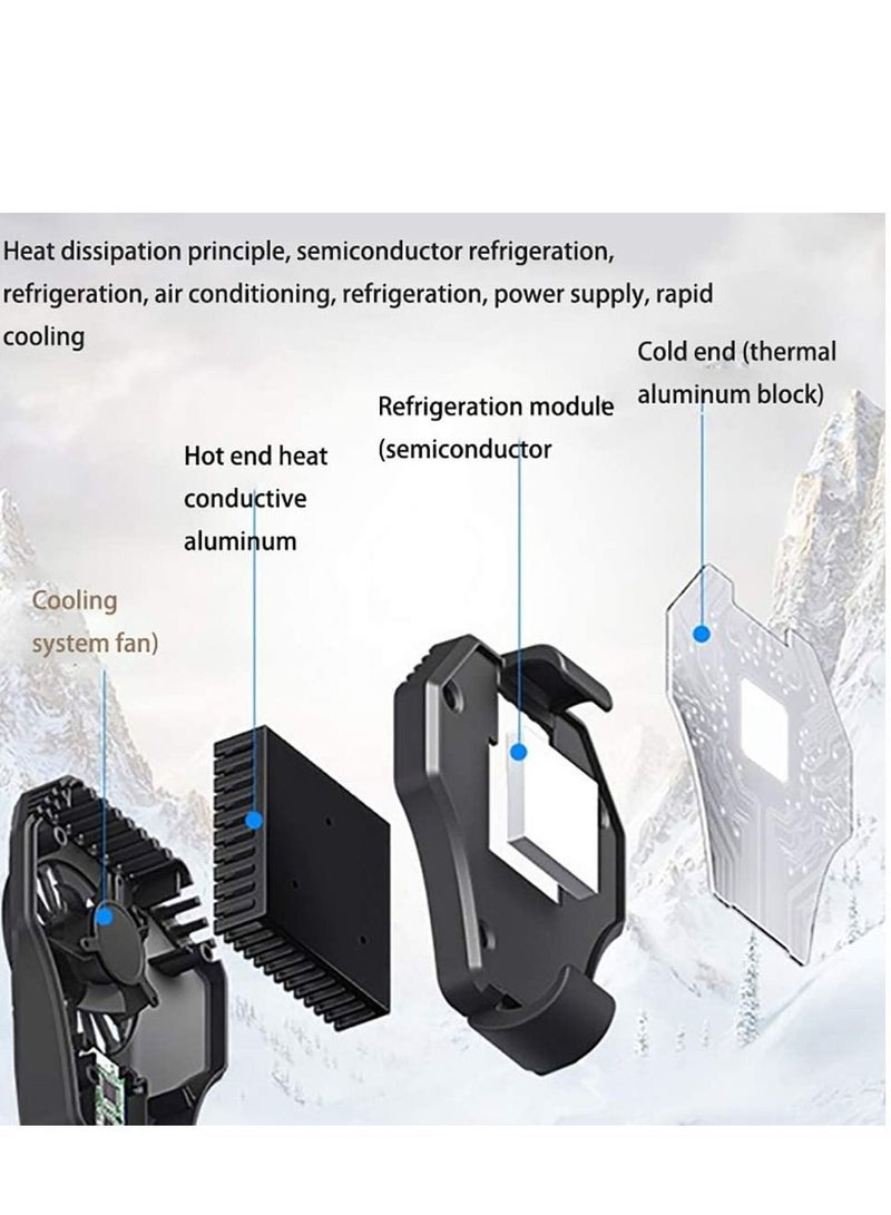 SYOSI Phone Cooler Fan, Portable Game Pad Holder Fast Cooling Semiconductor Radiator USB Rechargeable Fan Stand Mute Universal Gaming Laptop PC - Image 5