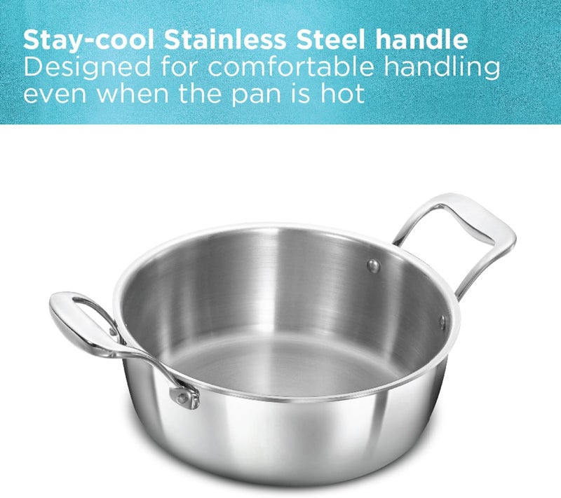 Hawkins 3L Pro Triply Stainless Steel Cook N Serve Bowl with Steel Lid, Silver (PSC30S) - Image 5