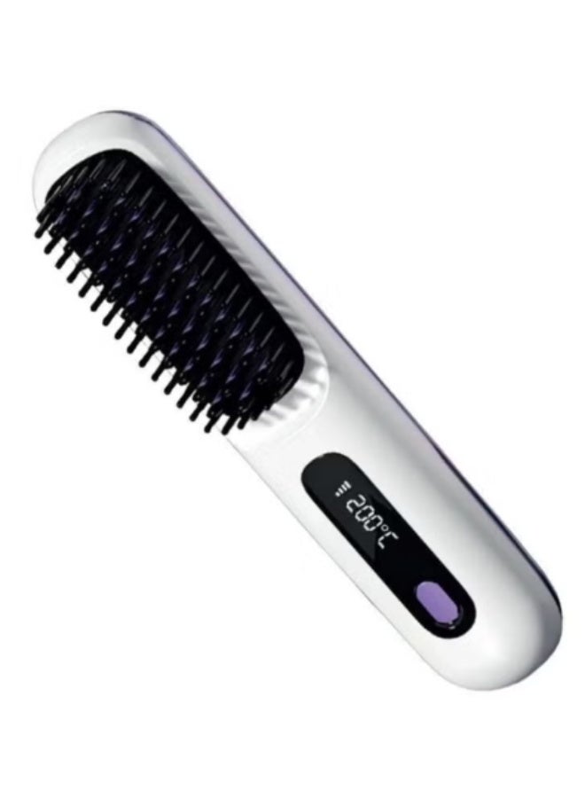 Two-in-one straightening comb and hair straightener, portable with negative ions, no hair damage, wireless styling comb - Image 2