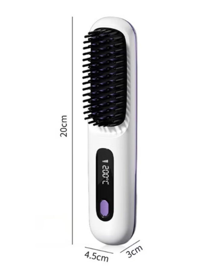 Two-in-one straightening comb and hair straightener, portable with negative ions, no hair damage, wireless styling comb - Image 4