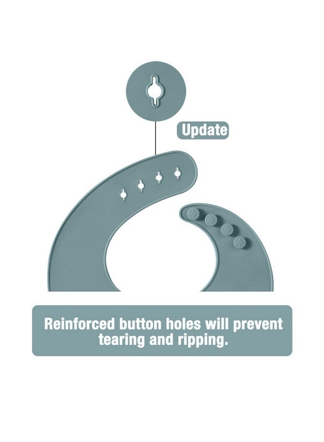 PandaEar 3 Pack Silicone Bibs for Babies - Waterproof, BPA Free, Soft Durable Bibs for eating with Pocket Food Catcher - Image 4