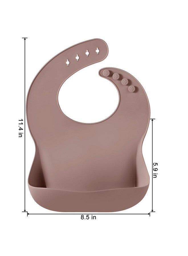 PandaEar 3 Pack Silicone Bibs for Babies - Waterproof, BPA Free, Soft Durable Bibs for eating with Pocket Food Catcher - Image 3