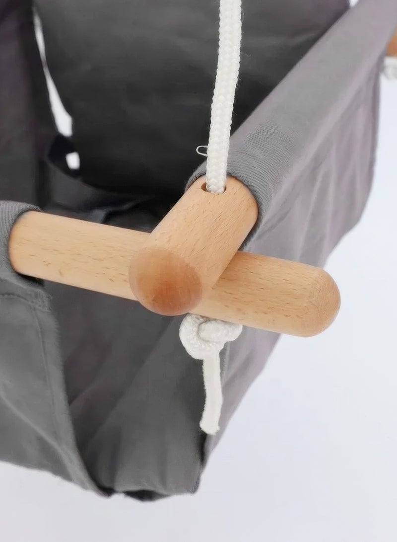 فنز  كرسي أرجوحة الآمن من القماش والخشب للأطفال يمكن استخدامه في الداخل والخارج - Image 5