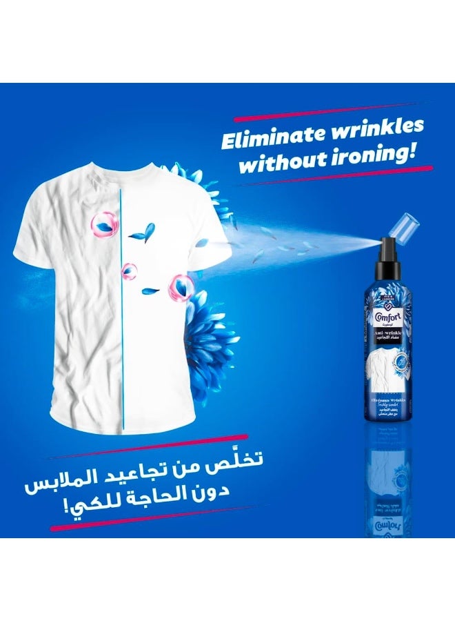 Comfort بخاخ كومفورت المضاد للتجاعيد للملابس، إيريس وياسمين، يقضي على التجاعيد بدون مكواة أو بخار ورائحة منعشة، 200 مل - Image 5