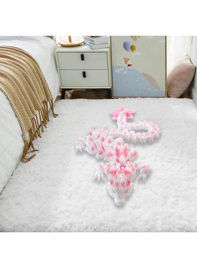 BuQueHM 3D Printed Dragon – 11.8in Cherry Blossom Decor Dragons with Articulated Crystal Dragon Egg 3D Printed Fidget Toys for Desk Décor and Collectible - Image 4