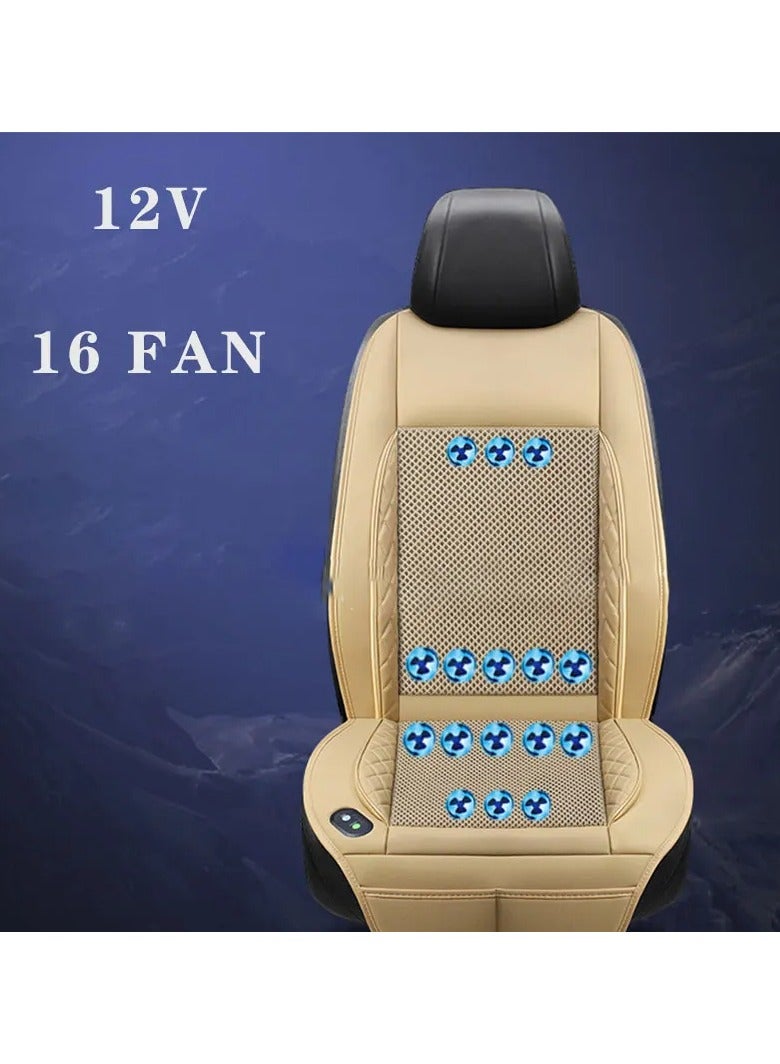 ارواق وسادة مقعد سيارة صيفية باردة بتيار مستمر 12 فولت ثلاثية الأبعاد مع تهوية سريعة وتبريد المقعد - Image 1