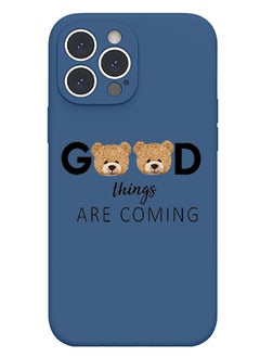 Protective Slim Fit Case Liquid Silicone Cover with Full Body Protection Anti-Scratch Shockproof Case For iPhone 14 Pro Max Blue  - Good time copy