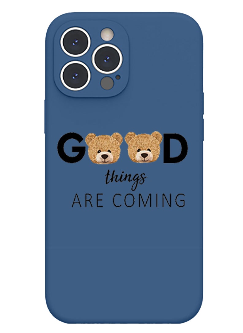 Theodor - Protective Slim Fit Case Liquid Silicone Cover with Full Body Protection Anti-Scratch Shockproof Case For iPhone 14 Pro Max Blue  - Good time copy - Image 1