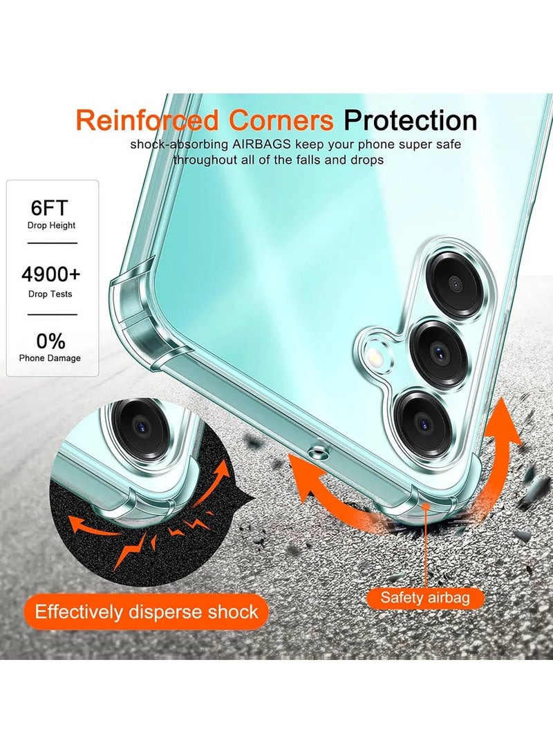 Youque for Samsung Galaxy A16 5G/4G Case, TPU Soft Ultra-Thin Airbags Shockproof Clear Cover - Image 3