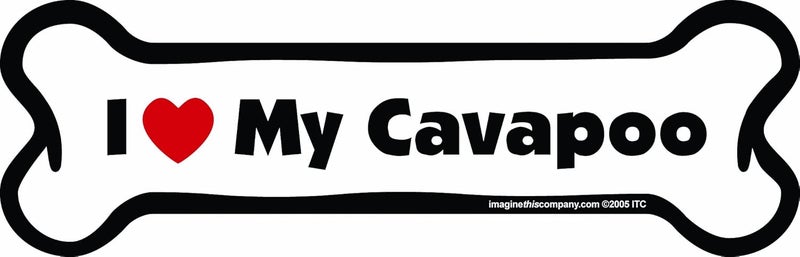Imagine This I Love My Cavapoo Car Magnet - Image 1