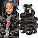 ASHINE Human Hair Bundles Body Wave Unprocessed Cambodian Raw Hair Bundles for Women Natural Black 16 18 20 Inch Keep Soft and Silky After Multiple Washes - Image 2