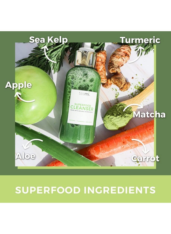 teami Eami Facial Cleanser With Salicylic Acid Aloe Matcha & Sea Kelp Gentle Organic Acne Face Wash For Makeup Removal Our Best Hydrating Facial Skin Care Products For Women Of All Skin Types - Image 4