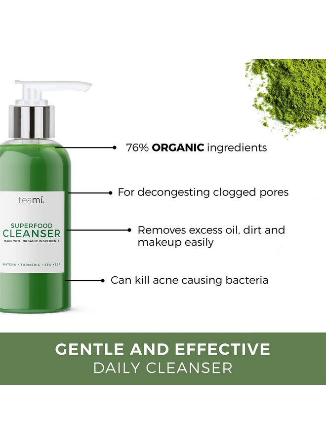 teami Eami Facial Cleanser With Salicylic Acid Aloe Matcha & Sea Kelp Gentle Organic Acne Face Wash For Makeup Removal Our Best Hydrating Facial Skin Care Products For Women Of All Skin Types - Image 3