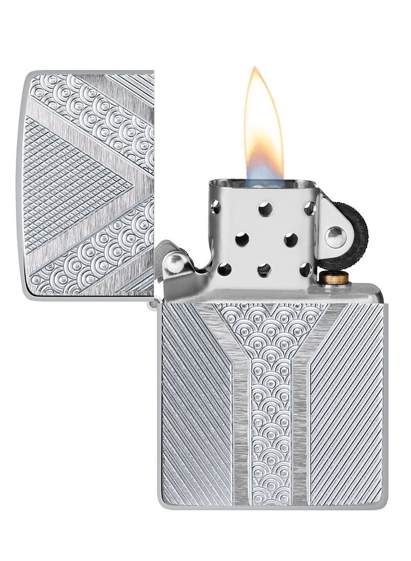 Zippo Ae401574 162 South Africa Flag Armor Brushed Chrome Windproof Lighter - Image 3