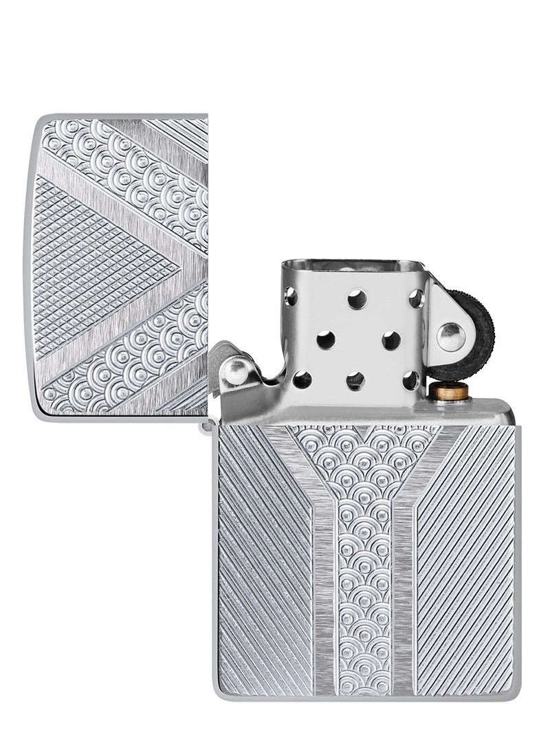 Zippo Ae401574 162 South Africa Flag Armor Brushed Chrome Windproof Lighter - Image 4
