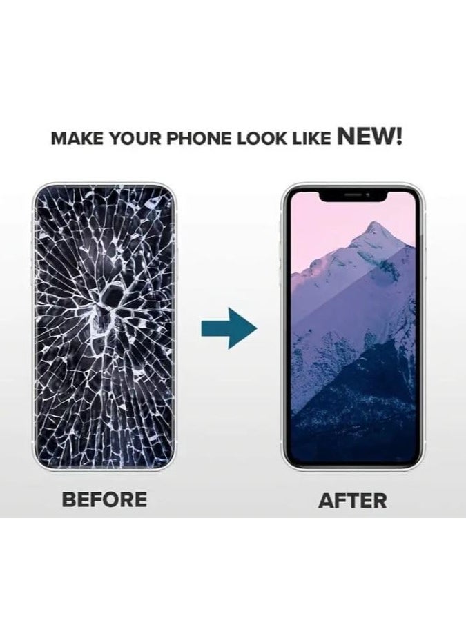 راين - مجموعة شاشة بديلة لشاشة LCD بديلة لهاتف iPhone 11 PRO MAX من RYN®، باللون الأسود، مع مجموعة أدوات إصلاح وواقي شاشة متوافق مع ‎A2161 A2220، A2218 - Image 1