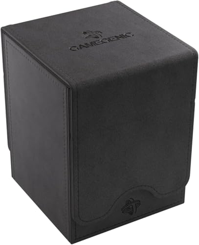 GameGenic Card Deck Box Deck Box Squire XL Black 100CT Durable and Sturdy TCG OCG Card Storage Compatible with Pokemon Yugioh Commander and MTG Magic The Gathering Cards - Image 1
