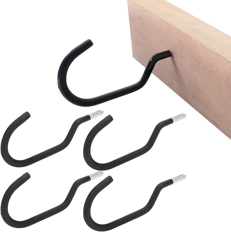 4pcs Metal Bike Wall Mount Storage Holders, Heavy Duty Hanger Hook Bracket, Galvanized Steel Bike Storage Hook with Plastic Coating for Garage Carport Warehouse - Image 2
