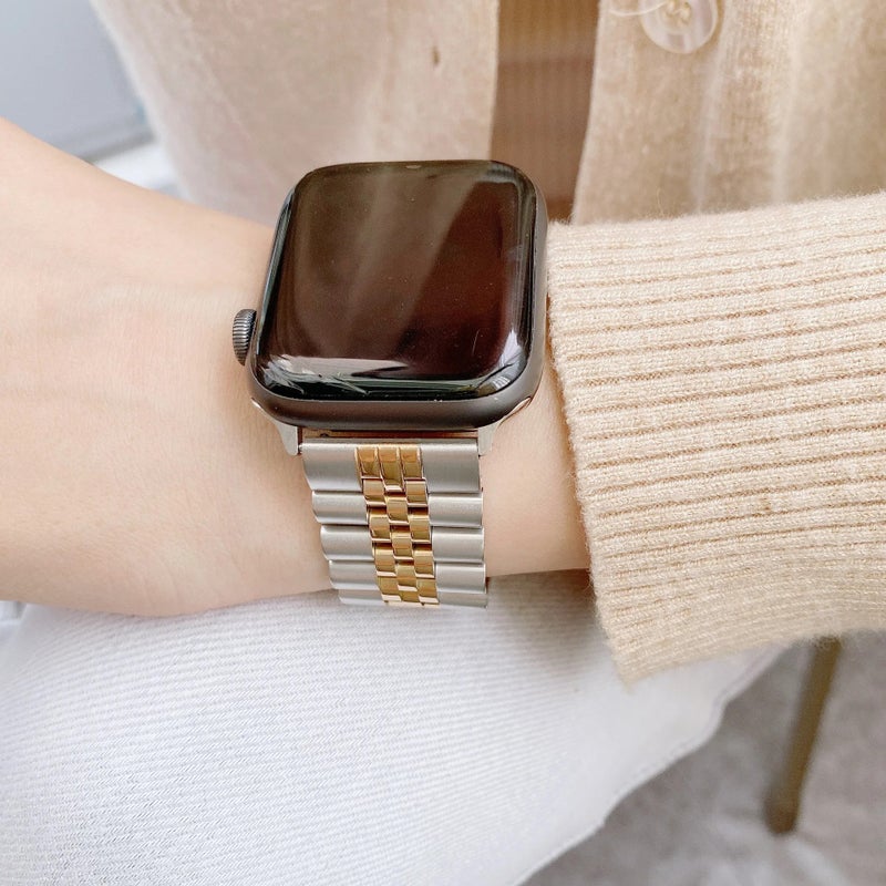 Bluejw Luxury Stainless Steel Smart Strap for Apple Watch 44mm 42mm 40mm 38mm – Premium Metal Bracelet Replacement Band Compatible with iWatch Series 6/5/4/3/2/1 - Image 2