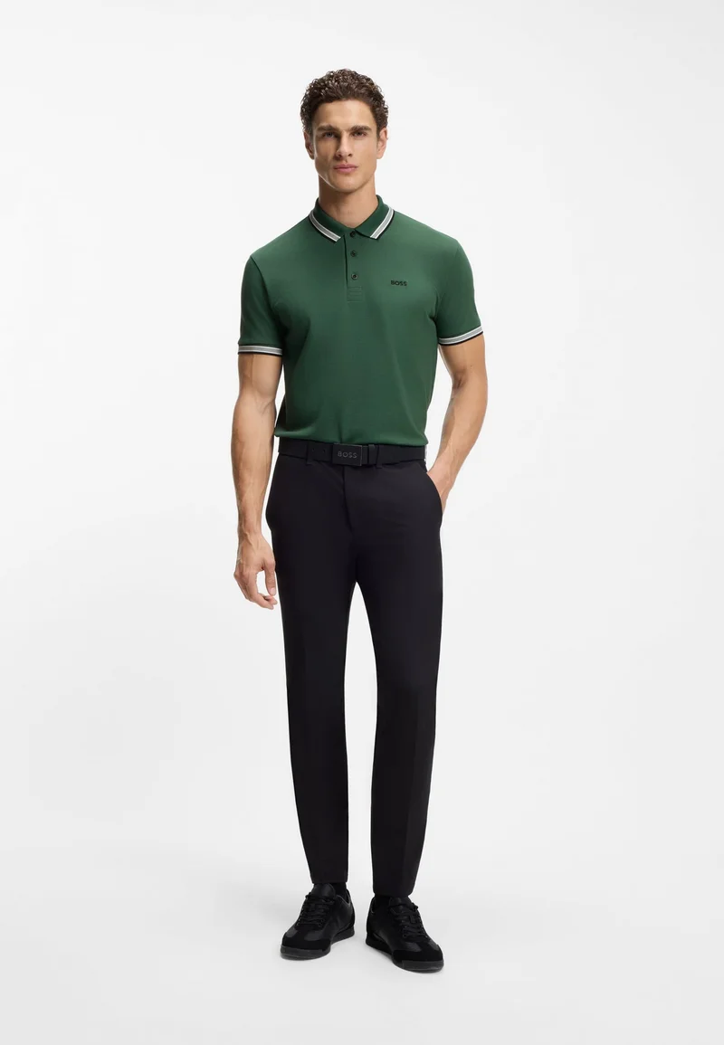 BOSS Open Green Paddy polo shirt in cotton piqué for Men | Best Price UAE