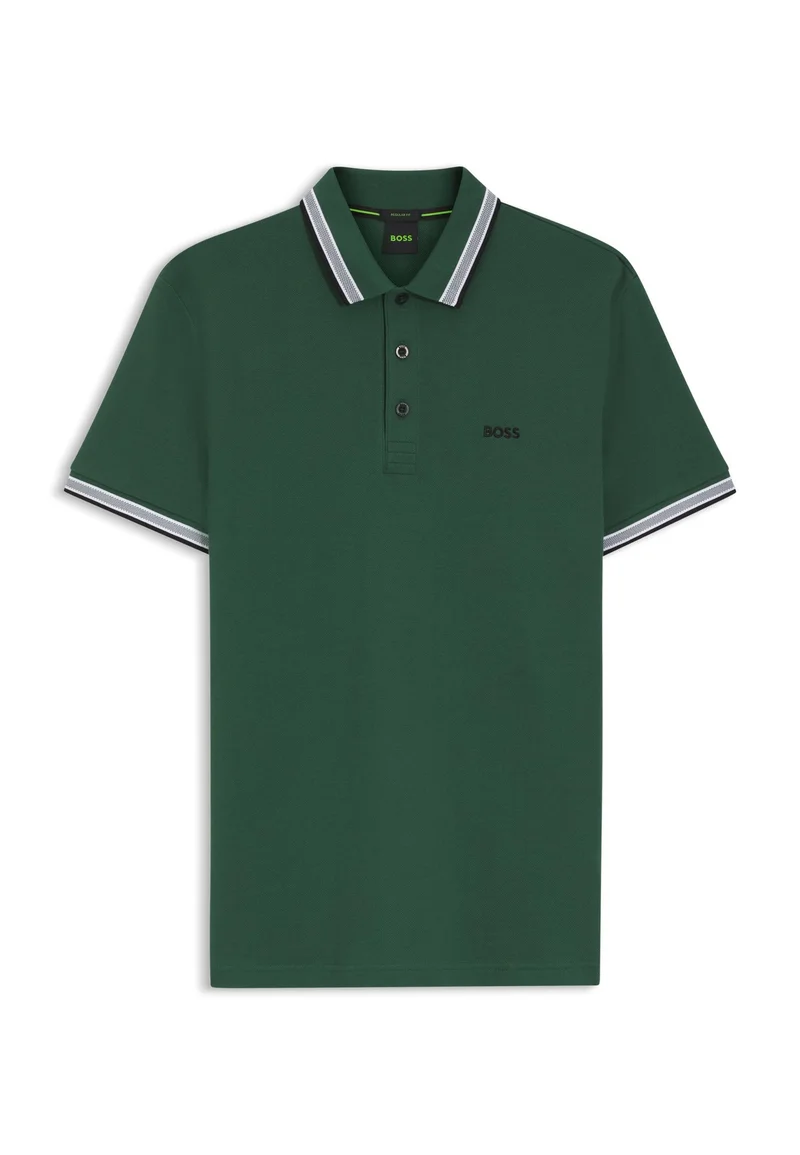 BOSS Open Green Paddy polo shirt in cotton piqué for Men | Best Price UAE
