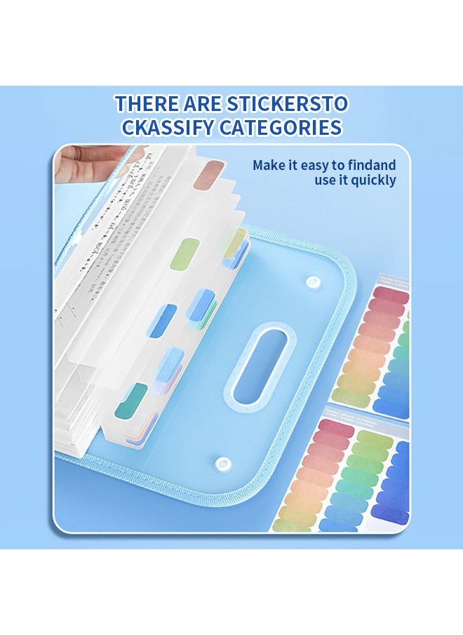 Generic - 13-Grid Expanding File Folder, Multi-Function Document Folder, Waterproof and Tear-Resistant, Suitable for Home or Office Document Organization - Image 1