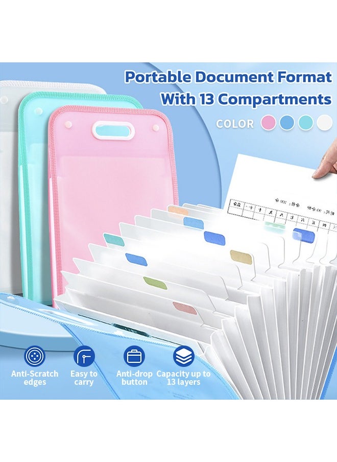 Generic - 13-Grid Expanding File Folder, Multi-Function Document Folder, Waterproof and Tear-Resistant, Suitable for Home or Office Document Organization - Image 1