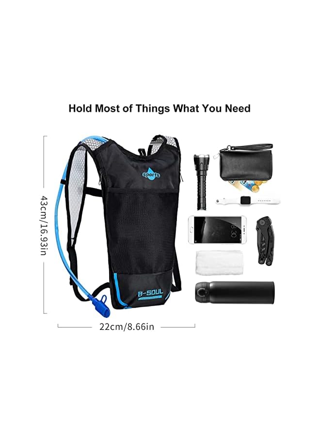 PROMASS Hydration Backpack With 2L Water Bladder Breathable Ultralight Bicycle Backpack Outdoor Sport Cycling For Women Men Kids Doing Outdoor Running, Hiking, Camping, Skiing, Cycling - Image 2