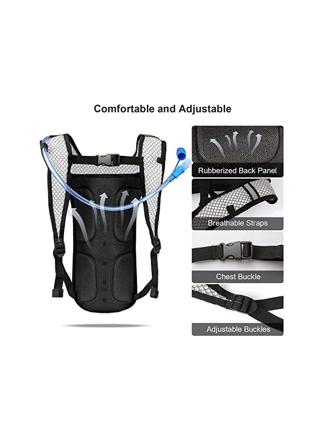 PROMASS Hydration Backpack With 2L Water Bladder Breathable Ultralight Bicycle Backpack Outdoor Sport Cycling For Women Men Kids Doing Outdoor Running, Hiking, Camping, Skiing, Cycling - Image 3