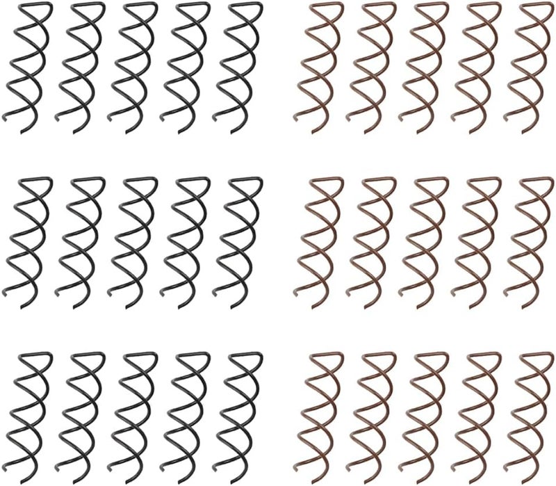 TRKETK Pack of 30 Spiral Hair Clips Spiral Pin Metal Bun Hairpin Spin Clip Spiral Pin for Hair Styling Twist Hair Clips Rounded Hair Clips for DIY Hair Style Girls and Women - Image 1