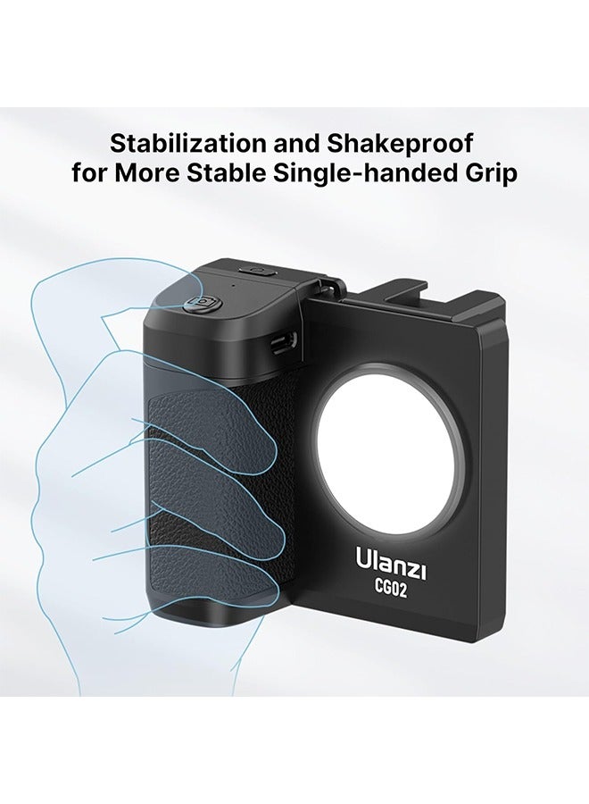 Ulanzi CG-02 Grip Holder for Smartphone Upgraded Phone Camera Grip w Remote Shutter Handheld Tripod Mount Fill Light Handheld Photography Accessories for iPhone 16 15 14 Pro Max etc - Image 2