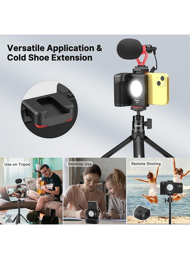 Ulanzi CG-02 Grip Holder for Smartphone Upgraded Phone Camera Grip w Remote Shutter Handheld Tripod Mount Fill Light Handheld Photography Accessories for iPhone 16 15 14 Pro Max etc - Image 5