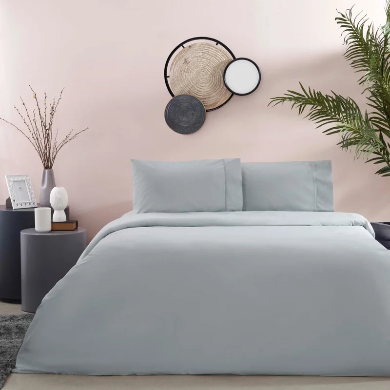 تي اي Basic Ranforce Single Duvet Cover Set Gray