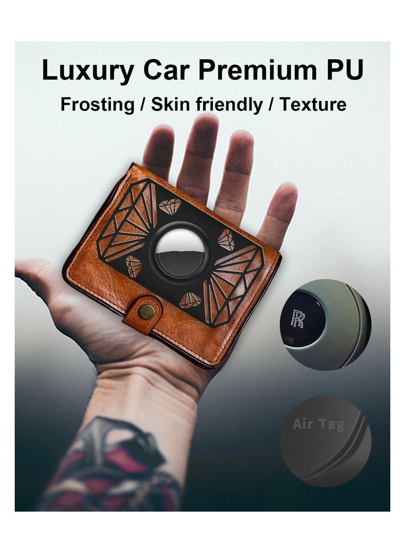 KASTWAVE حامل محفظة Airtag رفيع وخفيف الوزن بسمك 0.1 بوصة لحقيبة اليد أو المحفظة أو القابض باللون الأسود - Image 4