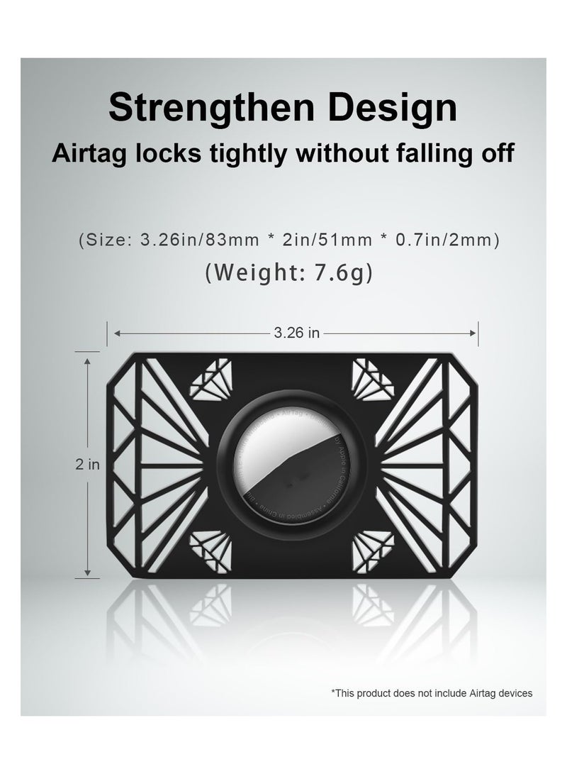 KASTWAVE حامل محفظة Airtag رفيع وخفيف الوزن بسمك 0.1 بوصة لحقيبة اليد أو المحفظة أو القابض باللون الأسود - Image 5