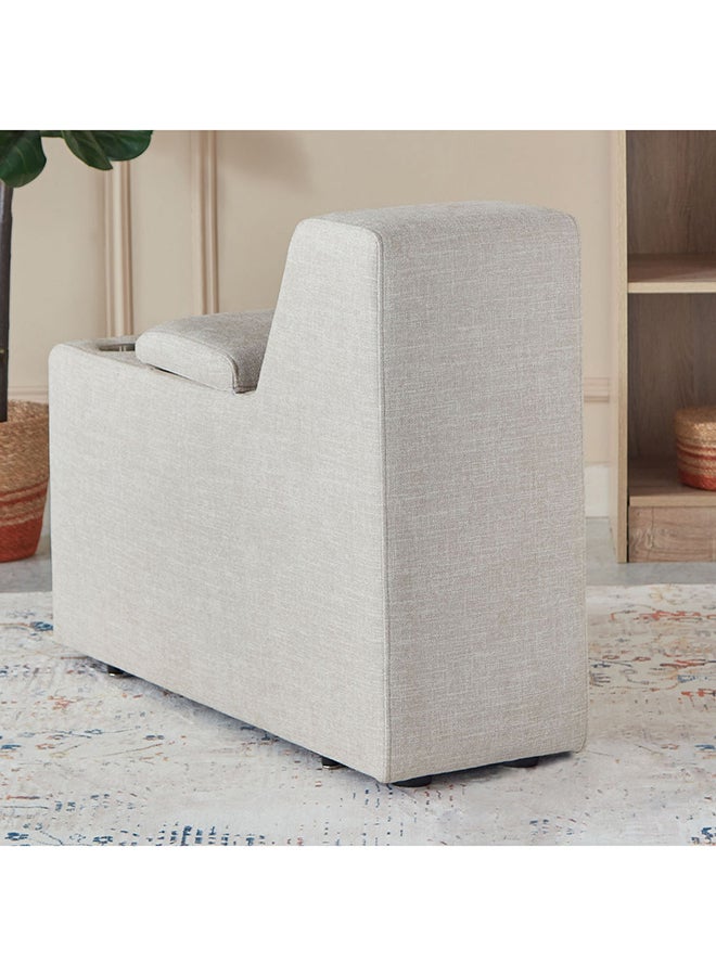 Home Box Imodular Fabric 1 Seat 2-Cup Holder Console With Storage Speaker And Charger 32 x 73 x 102 cm Beige - Image 3