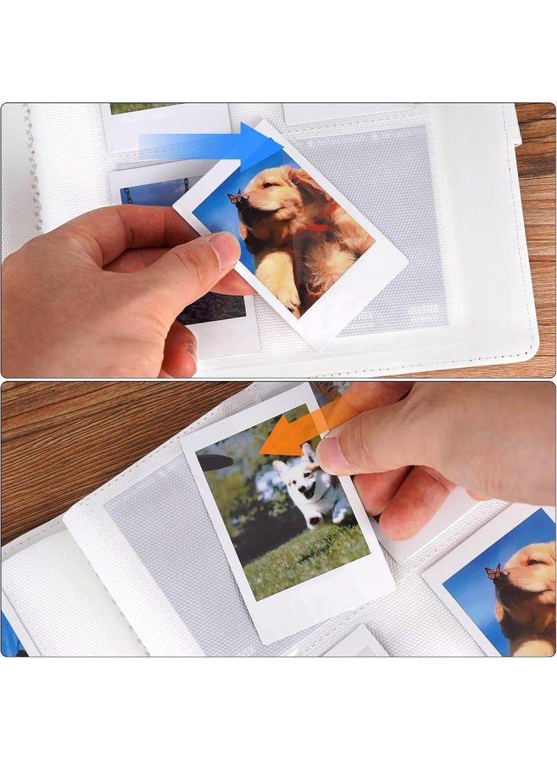 Hayat Comfort 128 Pockets Photo Album for Fujifilm Instax Mini LiPlay 12 11 9 8 40 Evo 7S Camera/Link Printer, 2x3 Picture book for Polaroid Snap Touch PIC-300 Z2300 Mint Zip Instant Camera Printe (Ice White) - Image 3
