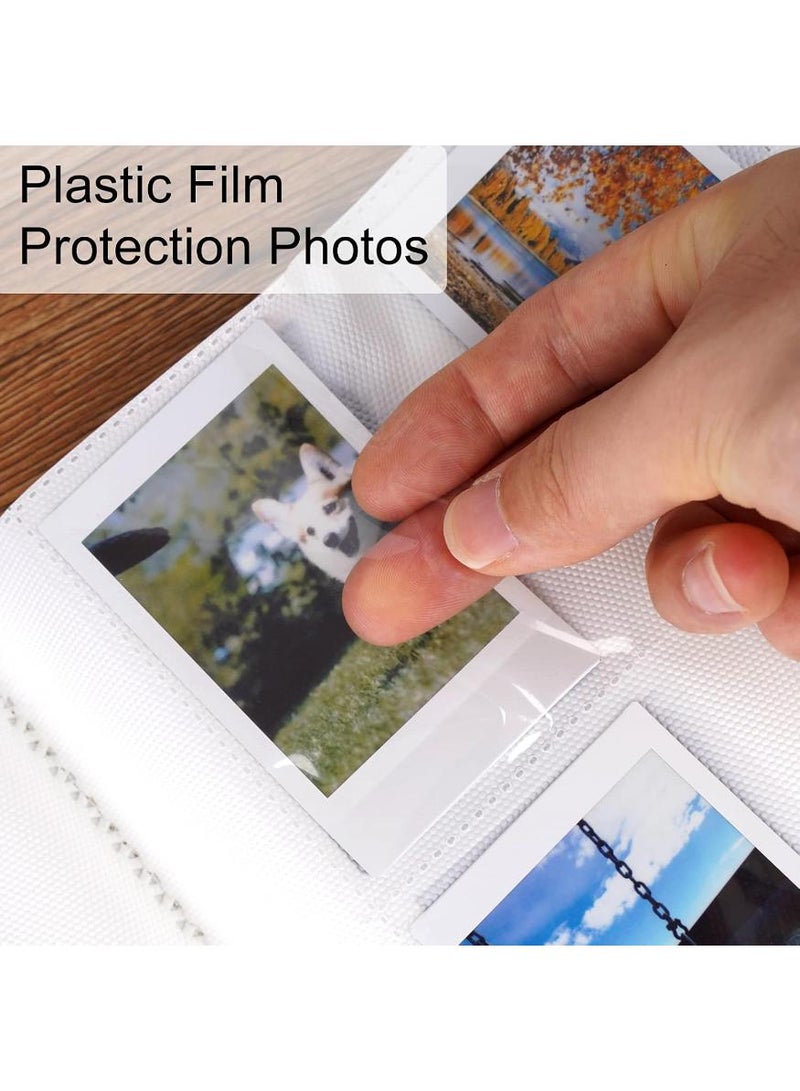 Hayat Comfort 128 Pockets Photo Album for Fujifilm Instax Mini LiPlay 12 11 9 8 40 Evo 7S Camera/Link Printer, 2x3 Picture book for Polaroid Snap Touch PIC-300 Z2300 Mint Zip Instant Camera Printe (Ice White) - Image 4