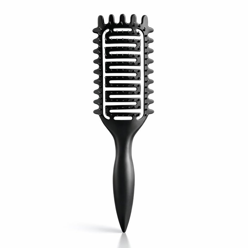 Yingbtr Curl Defining Brush,2024 Curly Hair Brush,Vented Hair Brush for Detangling, Shaping and Defining Curls For Women and Men Less Pulling (Solid black) - Image 1